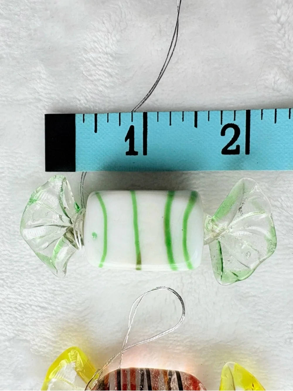 Set Of 6 Vintage Murano Style Hand Blown Art Glass Wrapped Candy Pieces